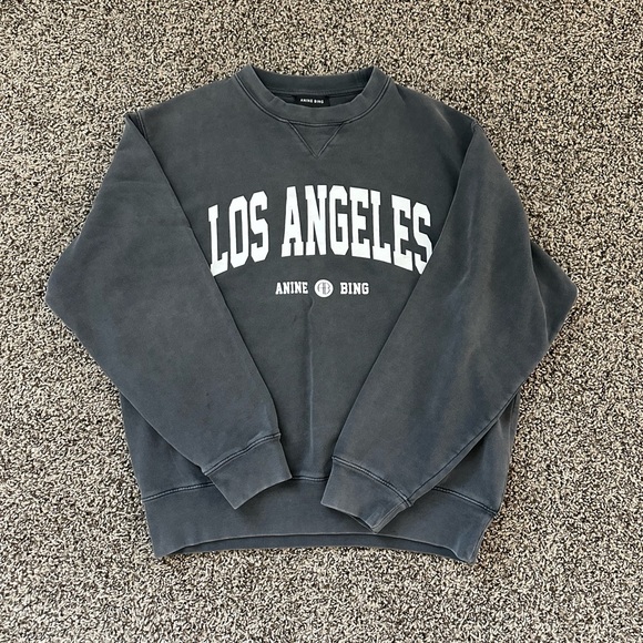 Anine Bing “Ramona” sweatshirt Los Angeles in washed black, size small - Picture 5 of 5